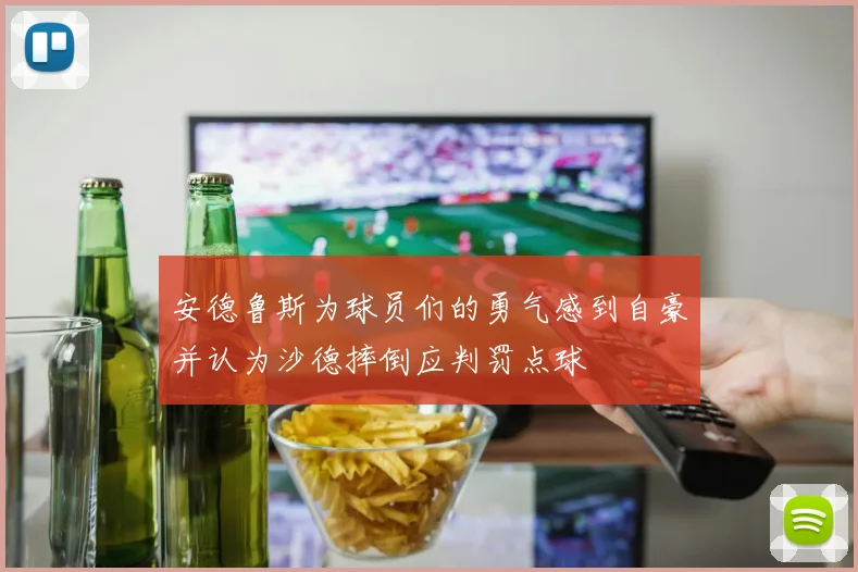 安德鲁斯为球员们的勇气感到自豪并认为沙德摔倒应判罚点球